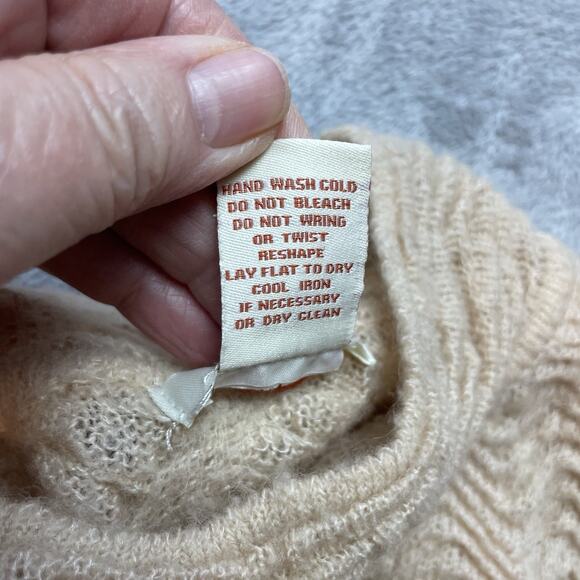 Sundance Scrunch Verve Sweater Womens S Tan Slouch Wool Blend Mock Neck Boho - Picture 5 of 7